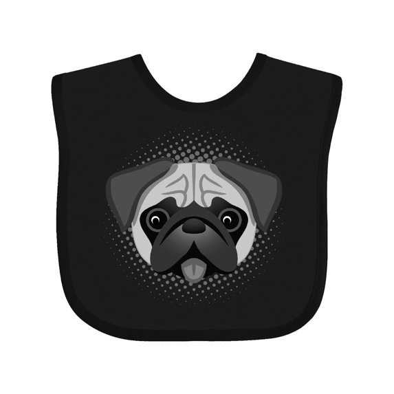 Inktastic Cute Pug Puppy Dog Boys or Girls Baby Bib