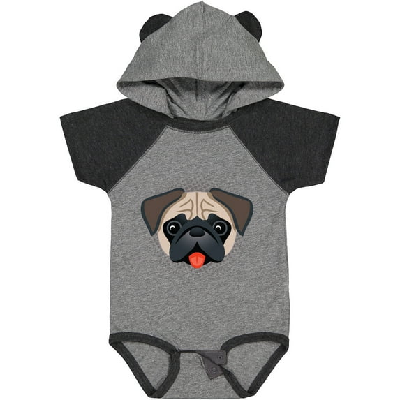 Inktastic Cute Pug Puppy Dog Boys or Girls Baby Bodysuit