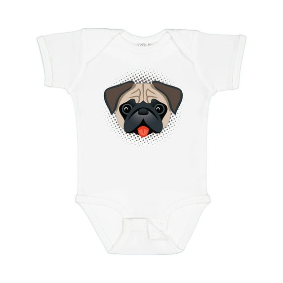 Inktastic Cute Pug Puppy Dog Boys or Girls Baby Bodysuit