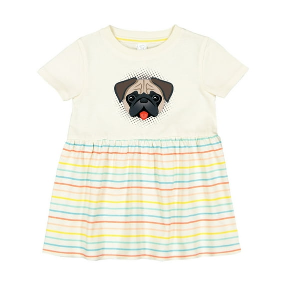 Inktastic Cute Pug Puppy Dog Girls Baby Dress