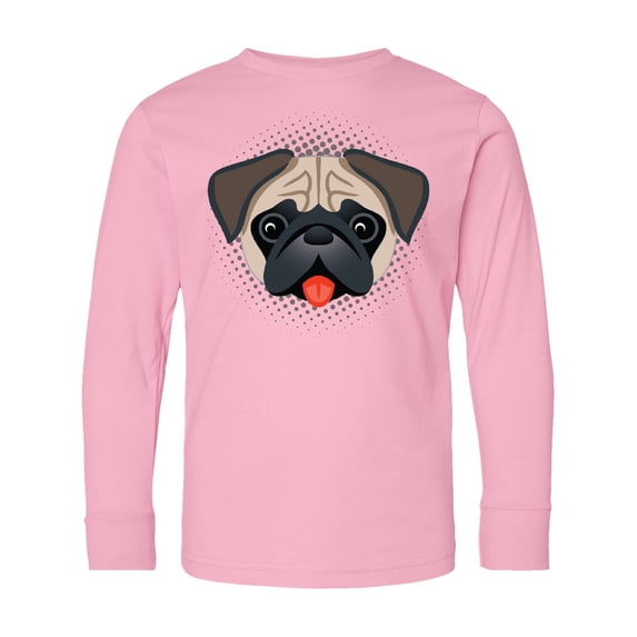 Inktastic Cute Pug Puppy Dog Long Sleeve Youth T-Shirt