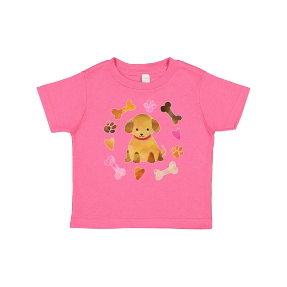 Inktastic Cute Puppy Valentine with Hearts and Bones Boys or Girls Baby T-Shirt