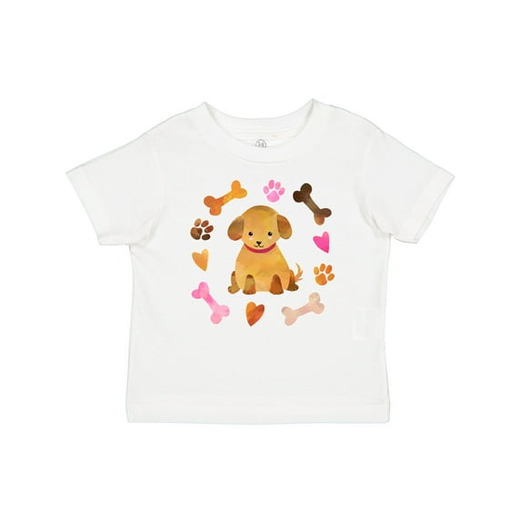 Inktastic Cute Puppy Valentine with Hearts and Bones Boys or Girls Baby T-Shirt