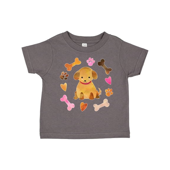 Inktastic Cute Puppy Valentine with Hearts and Bones Boys or Girls Toddler T-Shirt