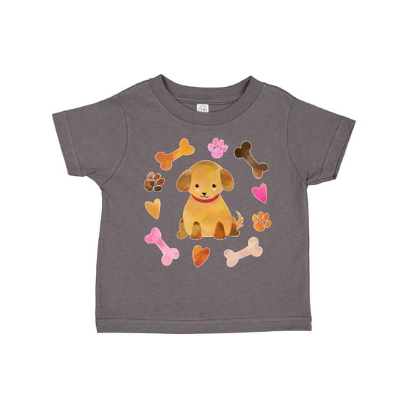 Inktastic Cute Puppy Valentine with Hearts and Bones Boys or Girls Toddler T-Shirt