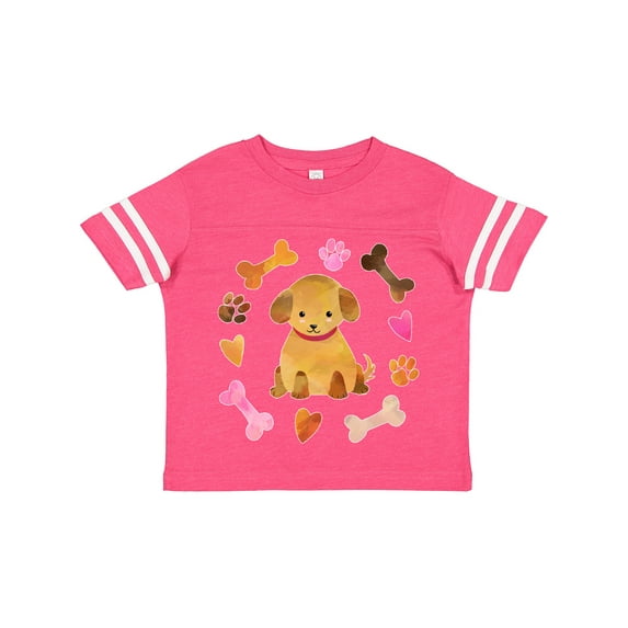 Inktastic Cute Puppy Valentine with Hearts and Bones Boys or Girls Toddler T-Shirt