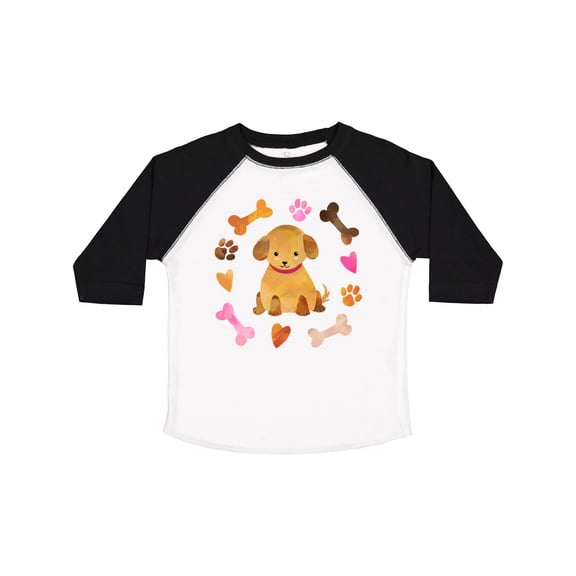 Inktastic Cute Puppy Valentine with Hearts and Bones Boys or Girls Toddler T-Shirt