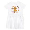 thumbnail image 1 of Inktastic Cute Puppy Valentine with Hearts and Bones Girls Toddler Dress, 1 of 5