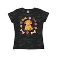 thumbnail image 1 of Inktastic Cute Puppy Valentine with Hearts and Bones Women's T-Shirt, 1 of 5