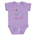 thumbnail image 1 of Inktastic Cute Purple Hippo Girls Baby Bodysuit, 1 of 5