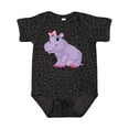 thumbnail image 1 of Inktastic Cute Purple Hippo Girls Baby Bodysuit, 1 of 5