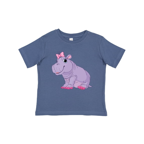 Inktastic Cute Purple Hippo Girls Baby T-Shirt