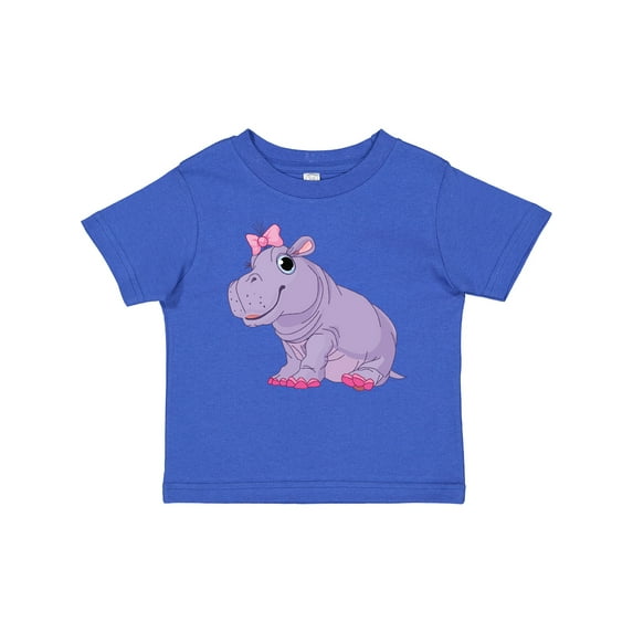 Inktastic Cute Purple Hippo Girls Baby T-Shirt