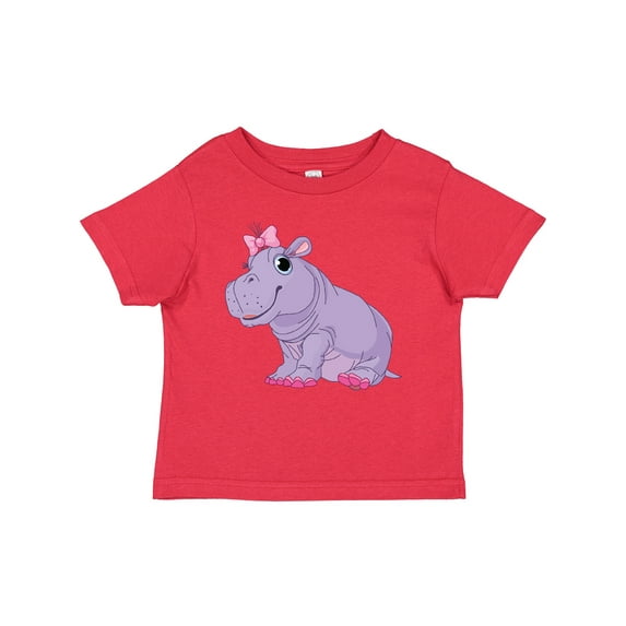 Inktastic Cute Purple Hippo Girls Baby T-Shirt