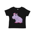 thumbnail image 1 of Inktastic Cute Purple Hippo Girls Toddler T-Shirt, 1 of 5