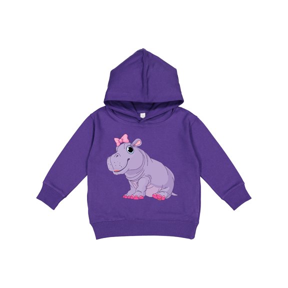 Inktastic Cute Purple Hippo Toddler Hoodie