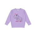 thumbnail image 1 of Inktastic Cute Purple Hippo Toddler Sweatshirt, 1 of 4