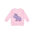 thumbnail image 1 of Inktastic Cute Purple Hippo Toddler Sweatshirt, 1 of 4