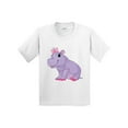 thumbnail image 1 of Inktastic Cute Purple Hippo Youth T-Shirt, 1 of 5