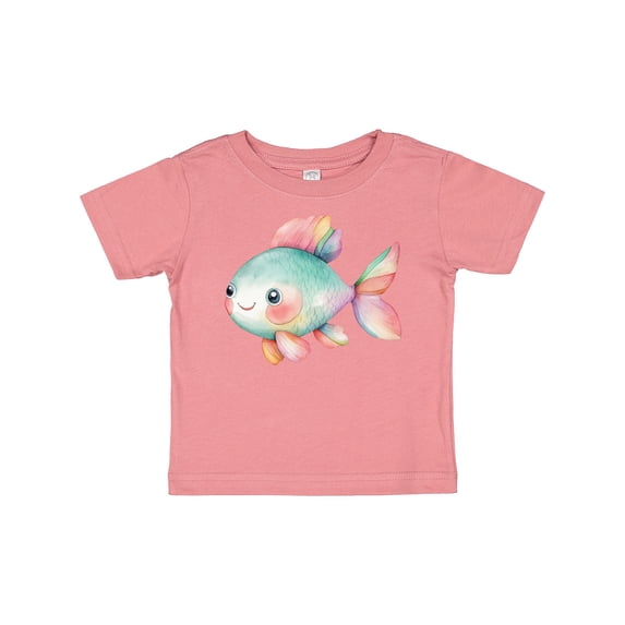 Inktastic Cute Rainbow Fish Boys or Girls Baby T-Shirt