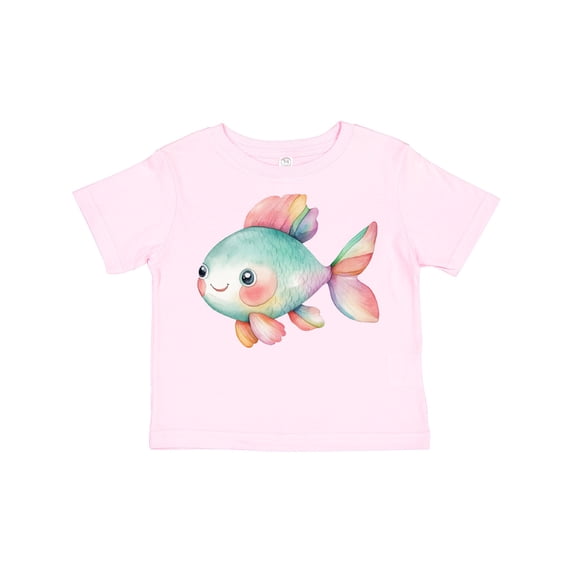 Inktastic Cute Rainbow Fish Boys or Girls Toddler T-Shirt
