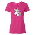 thumbnail image 1 of Inktastic Cute Rainbow Unicorn Women's T-Shirt, 1 of 5