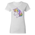 thumbnail image 1 of Inktastic Cute Rainbow Unicorn Women's T-Shirt, 1 of 5