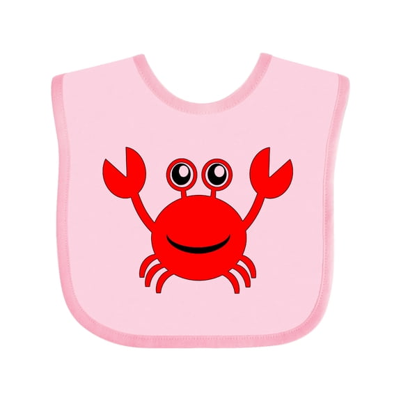Inktastic Cute Red Crab Boys or Girls Baby Bib