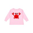 thumbnail image 1 of Inktastic Cute Red Crab Boys or Girls Long Sleeve Toddler T-Shirt, 1 of 5