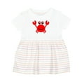 thumbnail image 1 of Inktastic Cute Red Crab Girls Baby Dress, 1 of 5