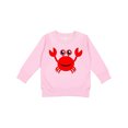 thumbnail image 1 of Inktastic Cute Red Crab Toddler Sweatshirt, 1 of 4