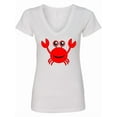 thumbnail image 1 of Inktastic Cute Red Crab Women's V-Neck T-Shirt, 1 of 5