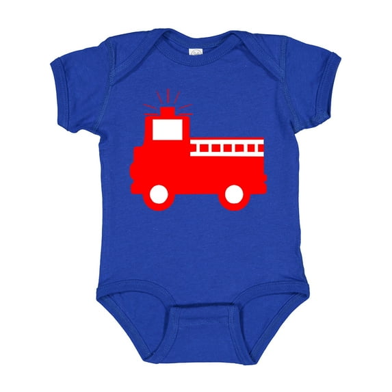 Inktastic Cute Red Firetruck Boys or Girls Baby Bodysuit