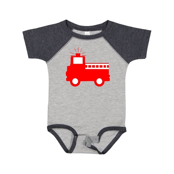 Inktastic Cute Red Firetruck Boys or Girls Baby Bodysuit