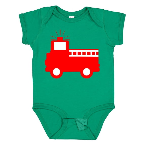 Inktastic Cute Red Firetruck Boys or Girls Baby Bodysuit