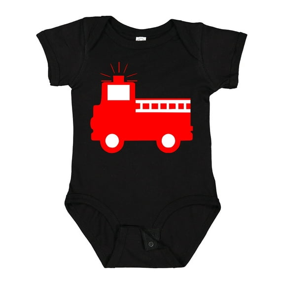 Inktastic Cute Red Firetruck Boys or Girls Baby Bodysuit