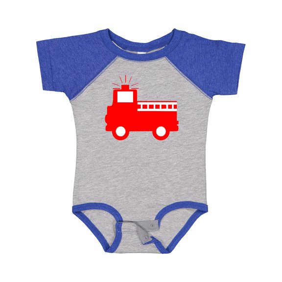 Inktastic Cute Red Firetruck Boys or Girls Baby Bodysuit