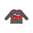 thumbnail image 1 of Inktastic Cute Red Firetruck Boys or Girls Long Sleeve Toddler T-Shirt, 1 of 5