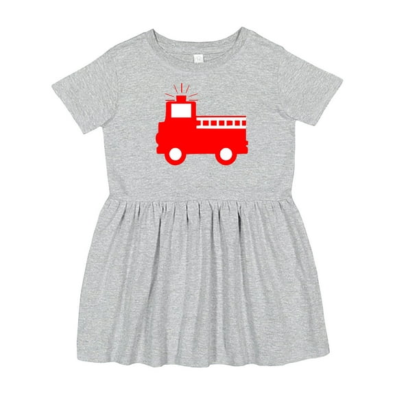 Inktastic Cute Red Firetruck Girls Toddler Dress