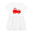 thumbnail image 1 of Inktastic Cute Red Firetruck Girls Toddler Dress, 1 of 5