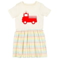 thumbnail image 1 of Inktastic Cute Red Firetruck Girls Toddler Dress, 1 of 5
