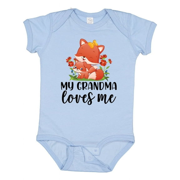Inktastic Cute Red Panda My Grandma Loves Me Boys or Girls Baby Bodysuit