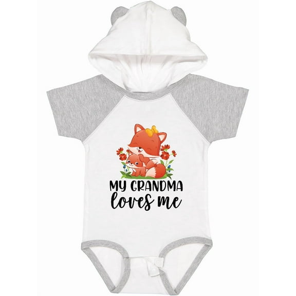 Inktastic Cute Red Panda My Grandma Loves Me Boys or Girls Baby Bodysuit