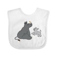 thumbnail image 1 of Inktastic Cute Rhinos Boys or Girls Baby Bib, 1 of 4