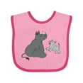 thumbnail image 1 of Inktastic Cute Rhinos Boys or Girls Baby Bib, 1 of 4