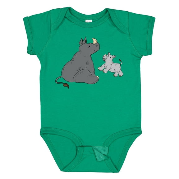 Inktastic Cute Rhinos Boys or Girls Baby Bodysuit
