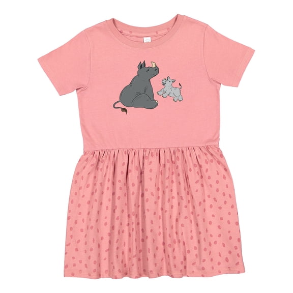 Inktastic Cute Rhinos Girls Toddler Dress