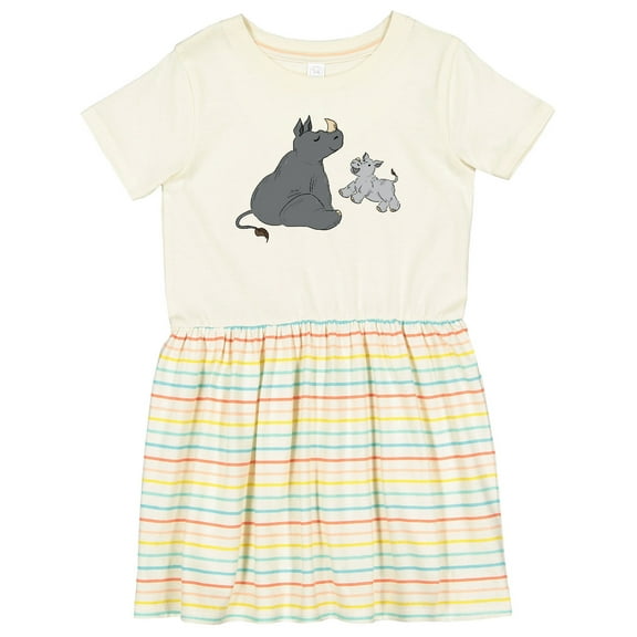 Inktastic Cute Rhinos Girls Toddler Dress