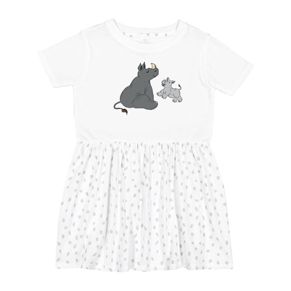 Inktastic Cute Rhinos Girls Toddler Dress