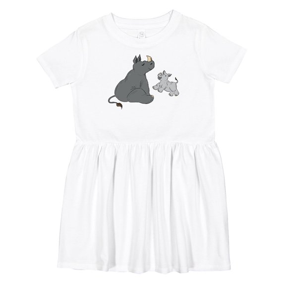 Inktastic Cute Rhinos Girls Toddler Dress